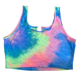 shein cropped tie dye tank top